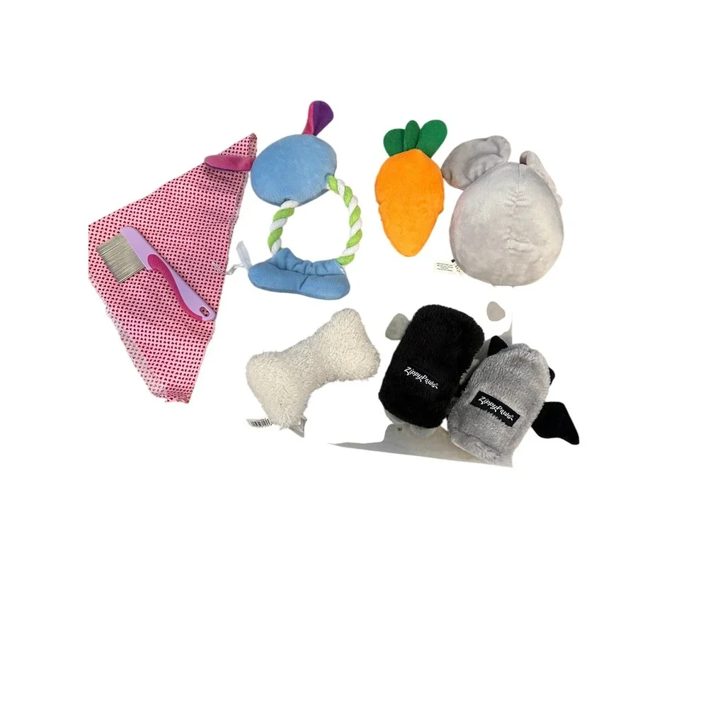 Halloween Dog Toys‎ Plush Squeaky Boo Bat Frankenstein Carrot Bone Dog Toy Set
